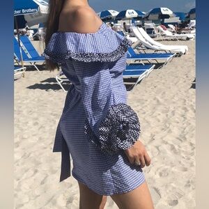 Alexis authentic dress off shoulder Sz S INTERMIX